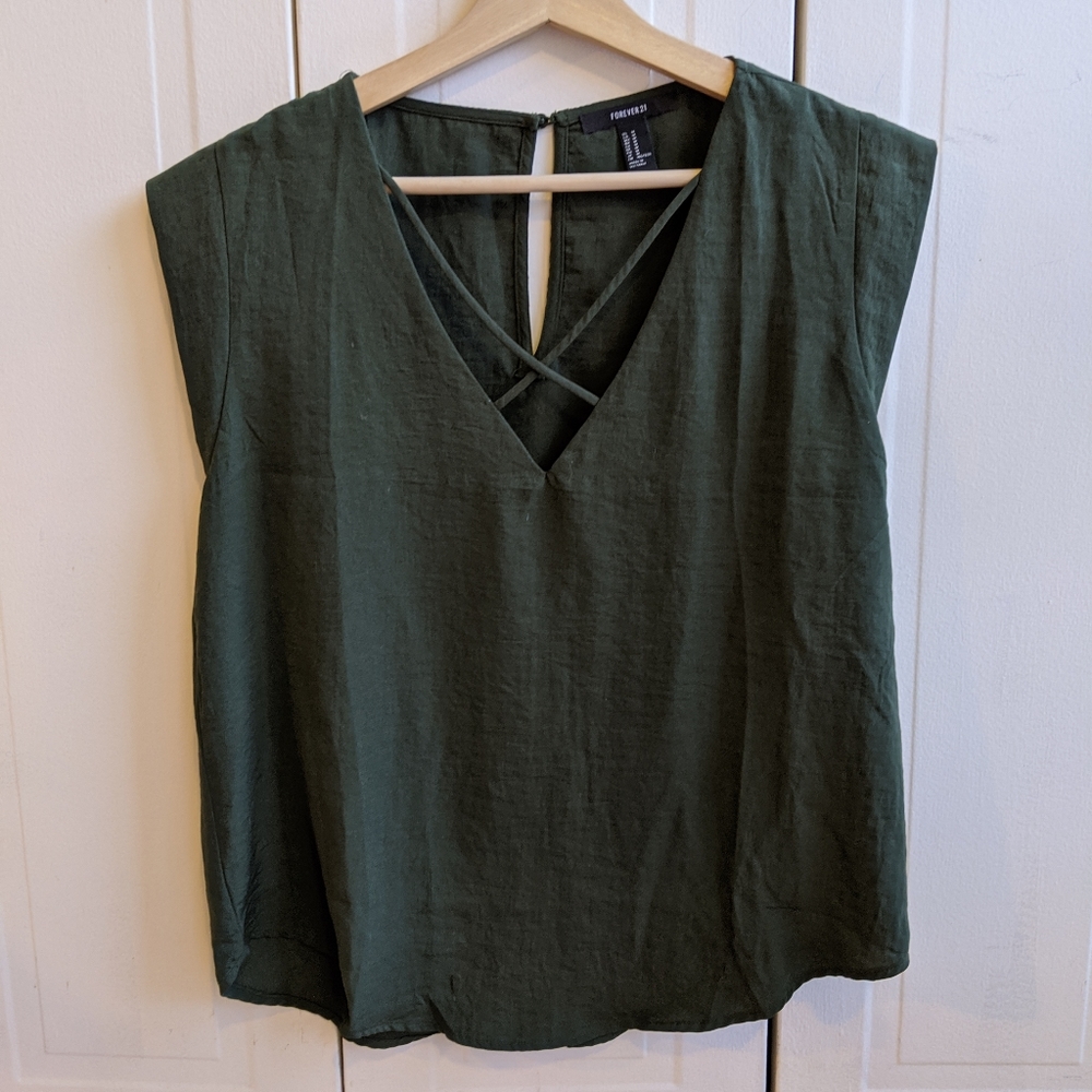 Green Sleeveless Shirt